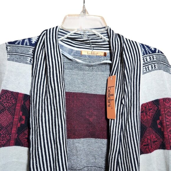 NEW Belldini Southwestern Long Open Front Cardigan Jacket Sweater Size Small S I - Picture 3 of 10